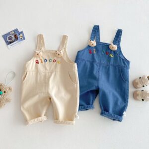 Adjustable Kids Denim Overalls – Soft Cotton Jumpsuit for Toddlers & Children