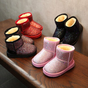 Girls’ Sequin Snow Boots – Warm, Sparkly, and Perfect for Winter Adventures